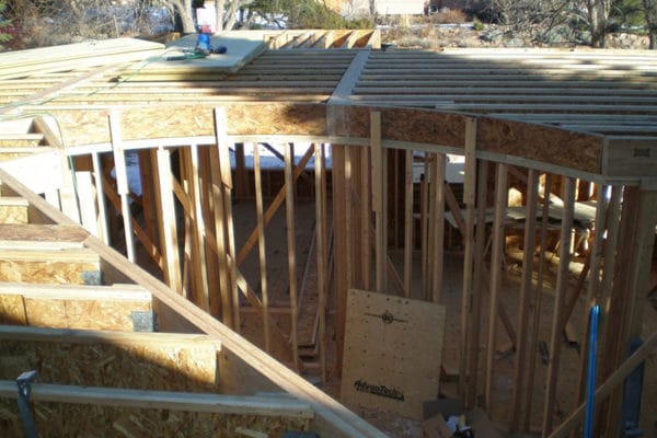custom home under construction